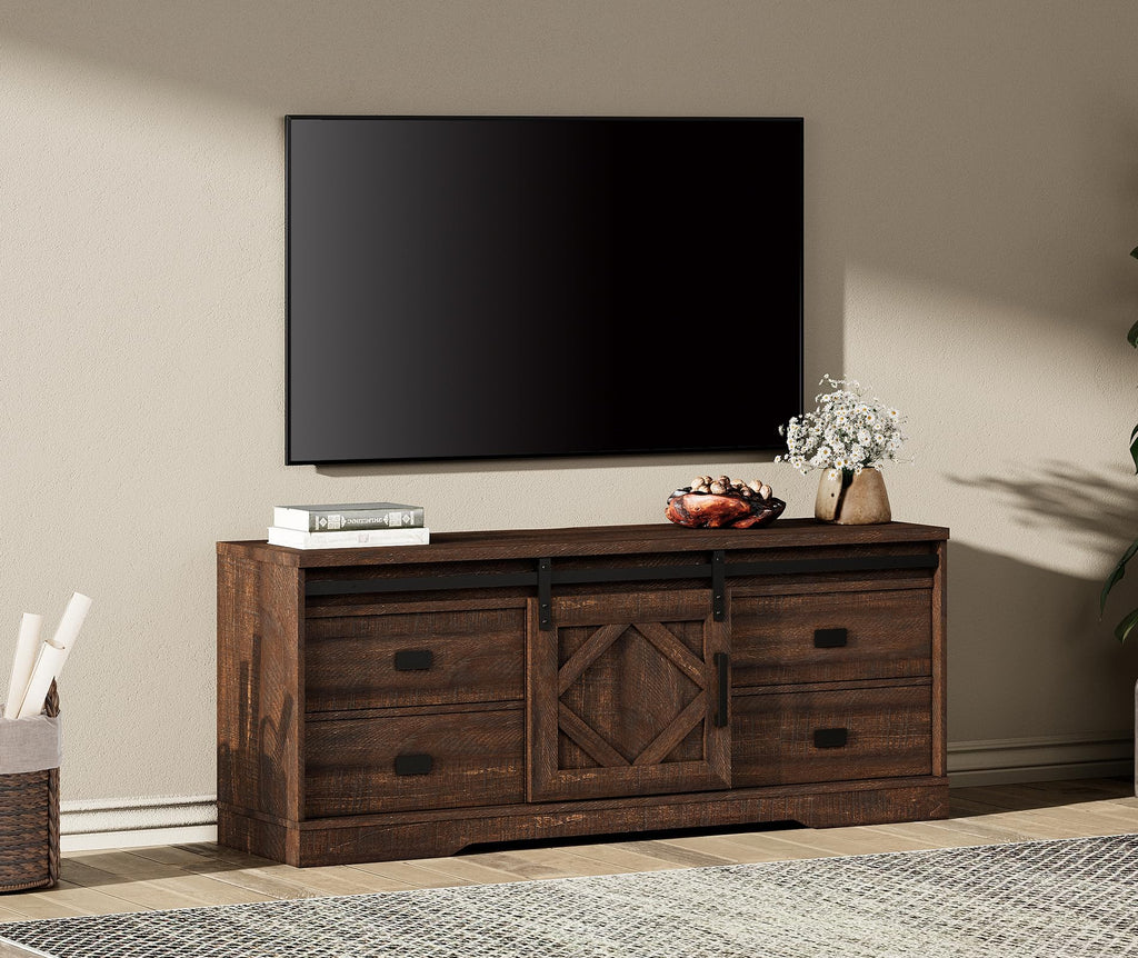 60 inch Farmhouse TV Stand with Drawers & Storage Cabinet Z600063