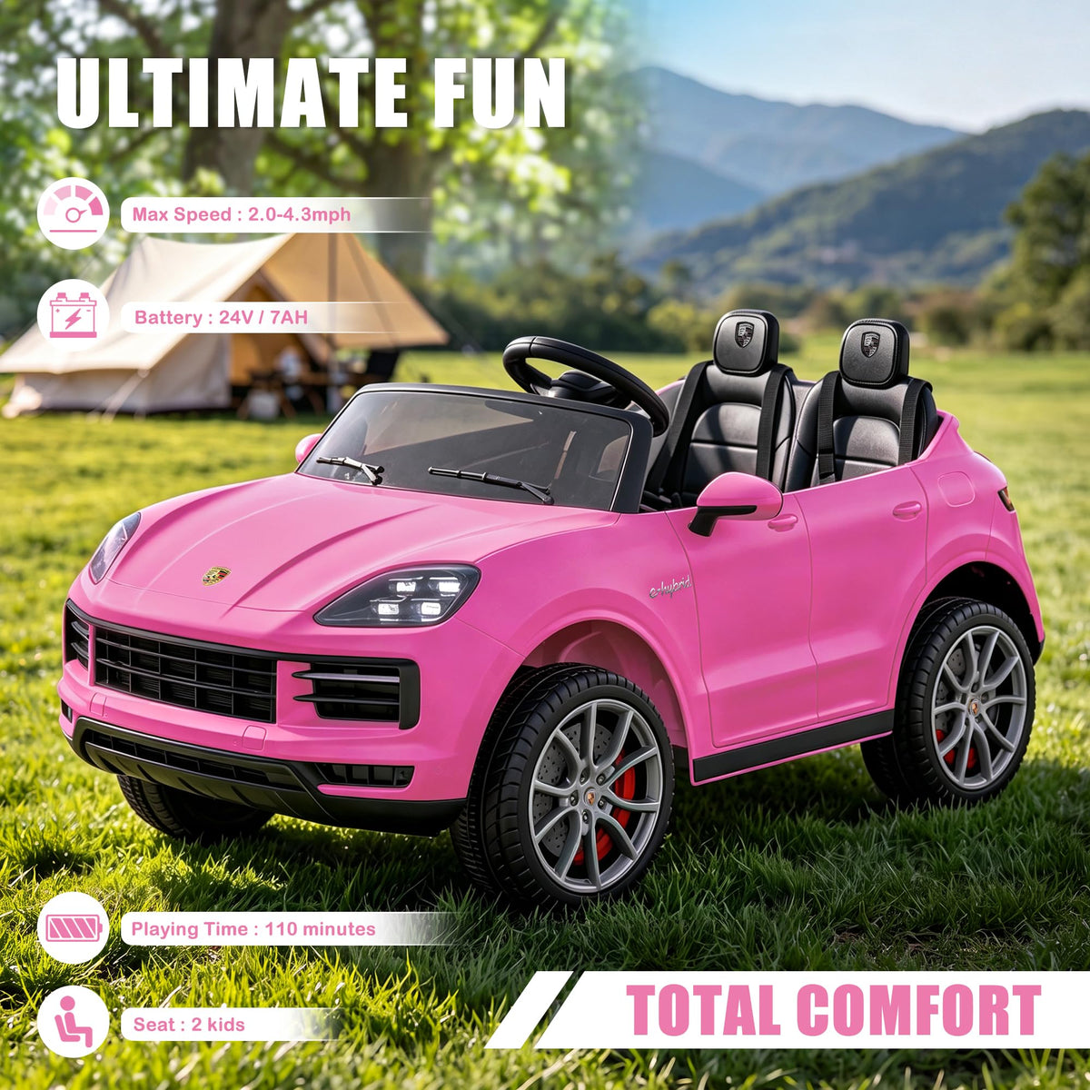 24v 2-Seater Ride On Car with Remote Control P89076