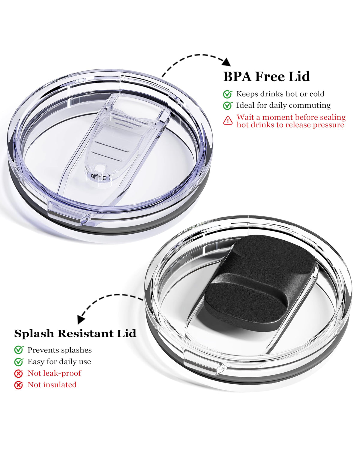 2 Pack 12oz Insulated Stainless Steel Coffee Mug with Lids O7019