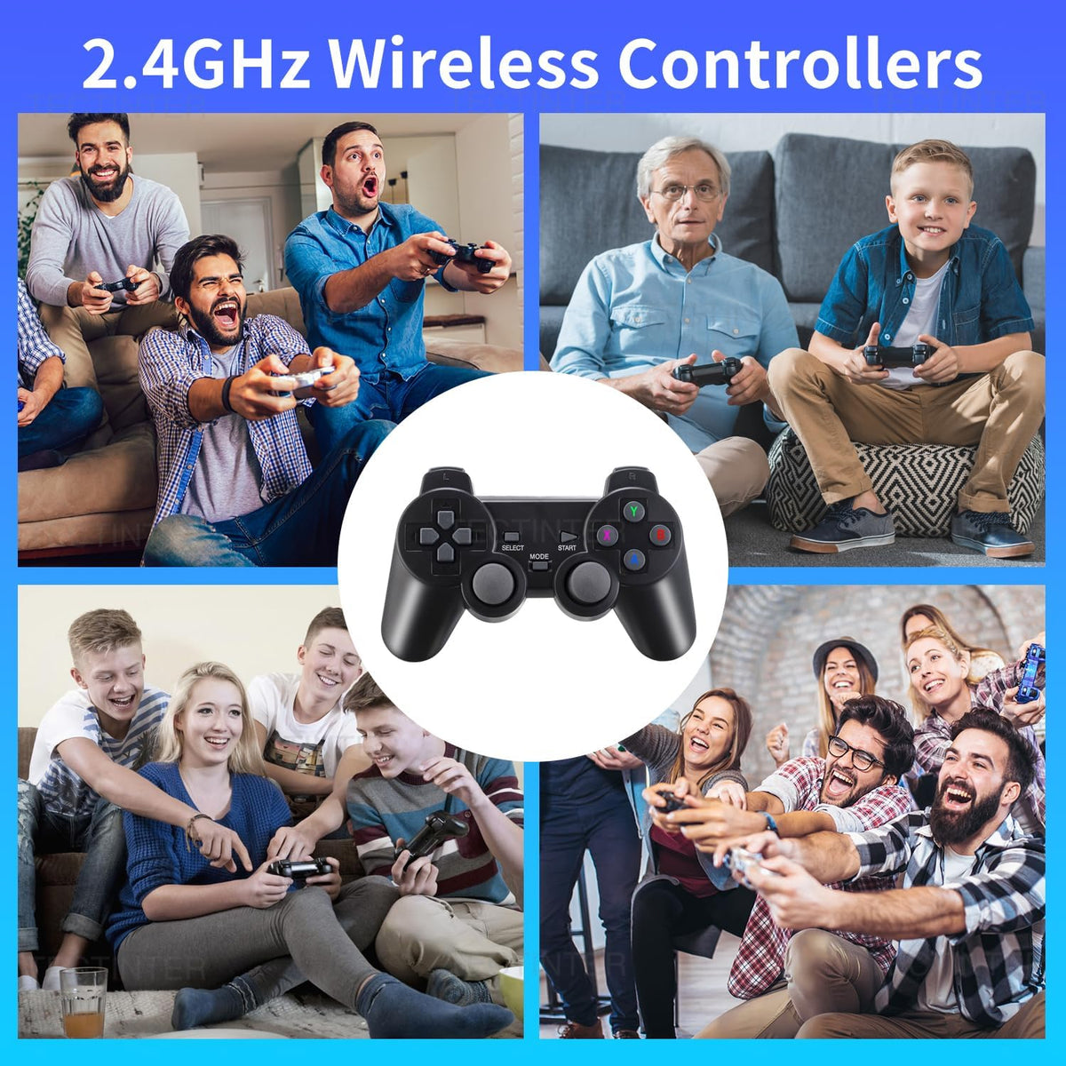Plug and Play Retro Game Console with 4K HDMI Output, 2.4G Wireless Controllers, 64GB Memory Card Z3181