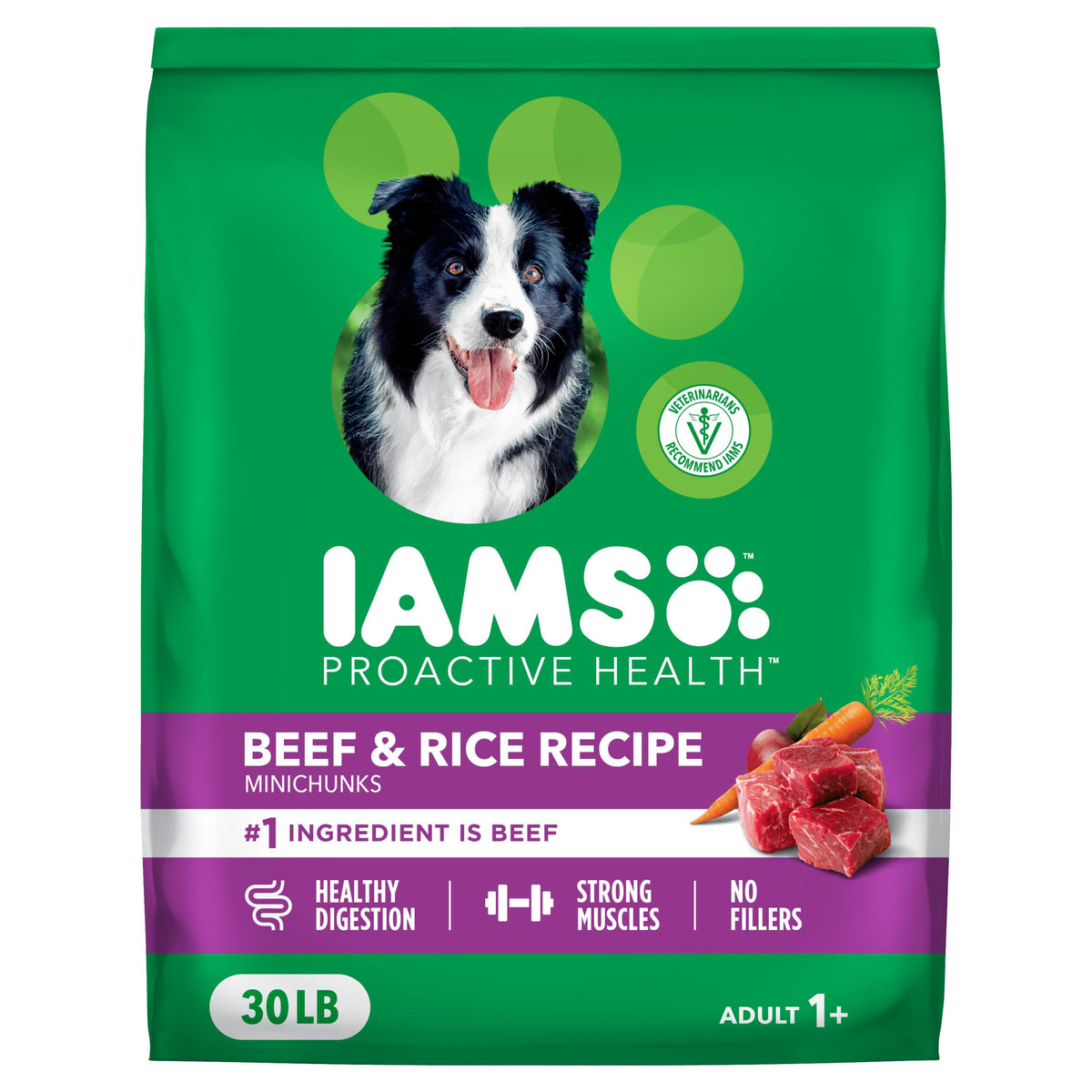 Dry Dog Food Beef & Rice 30 lb V2789