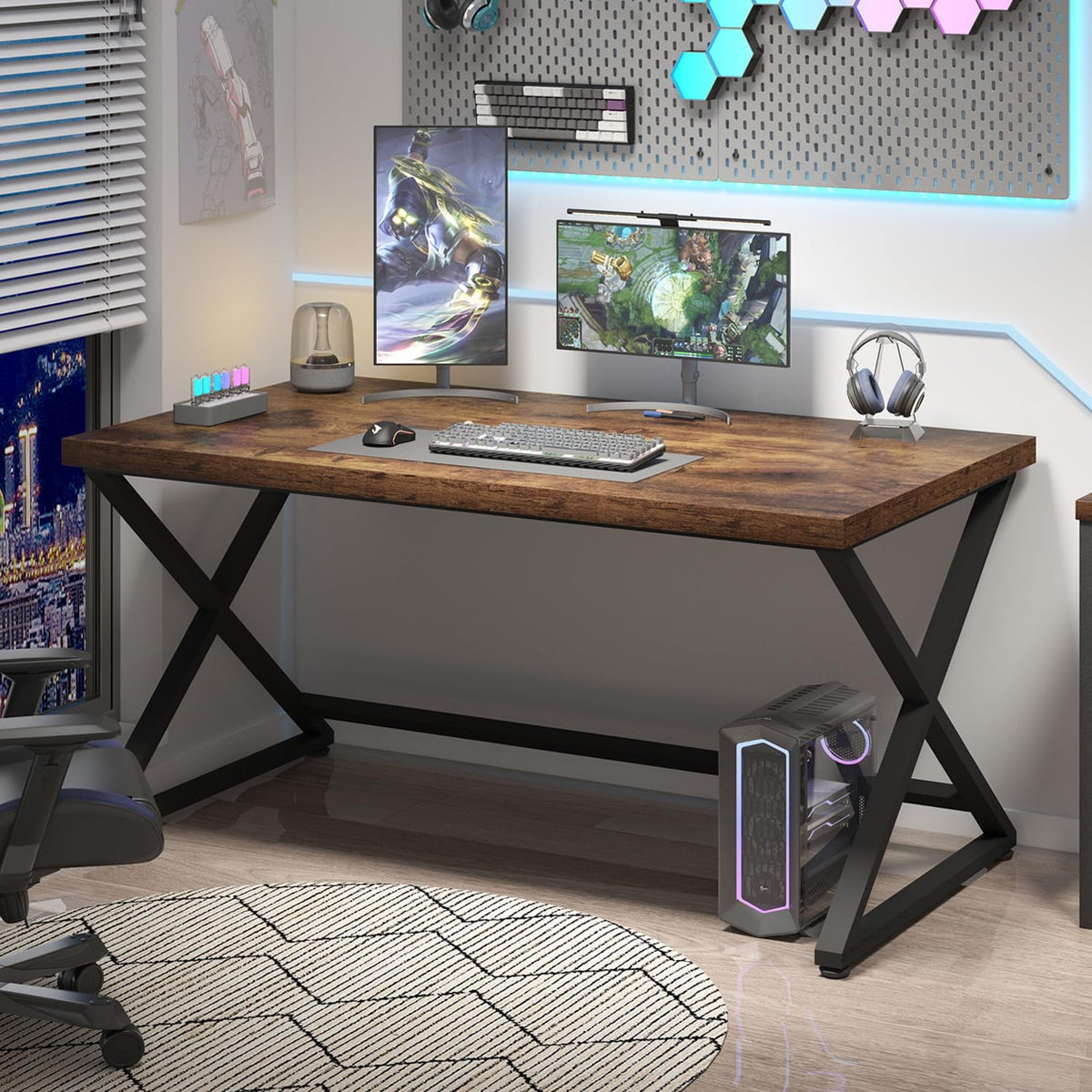 47" Rustic Brown Computer Desk I1144
