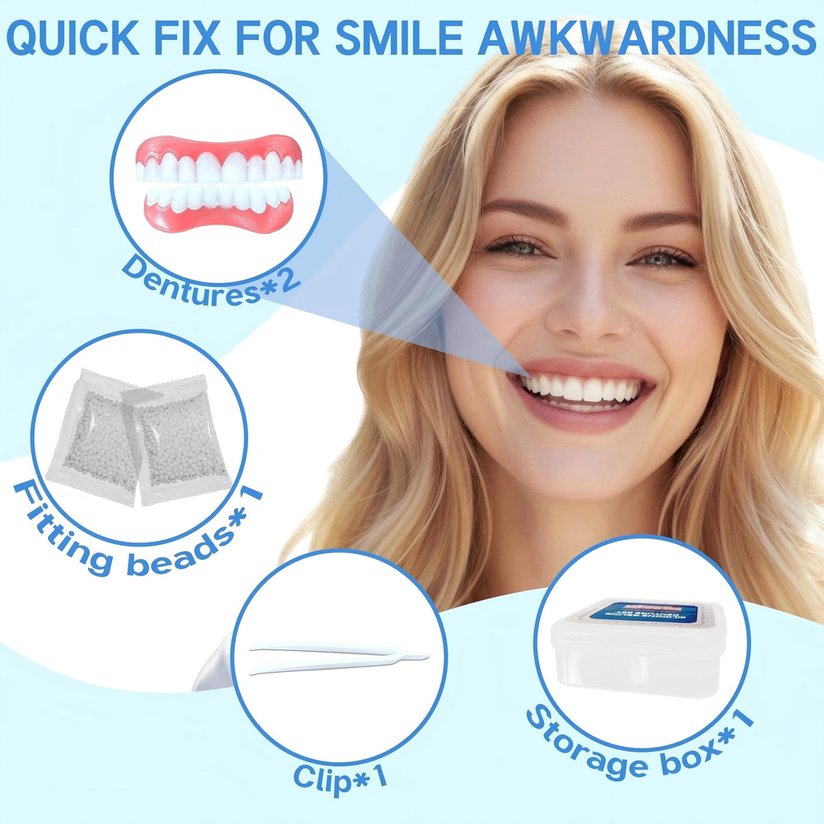 Moldable False Teeth Kit with Upper & Lower Set K895412