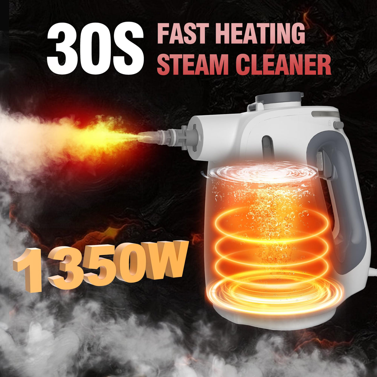1350W Handheld Steam Cleaner with 15-Pc Accessories & 550ML Tank G320075