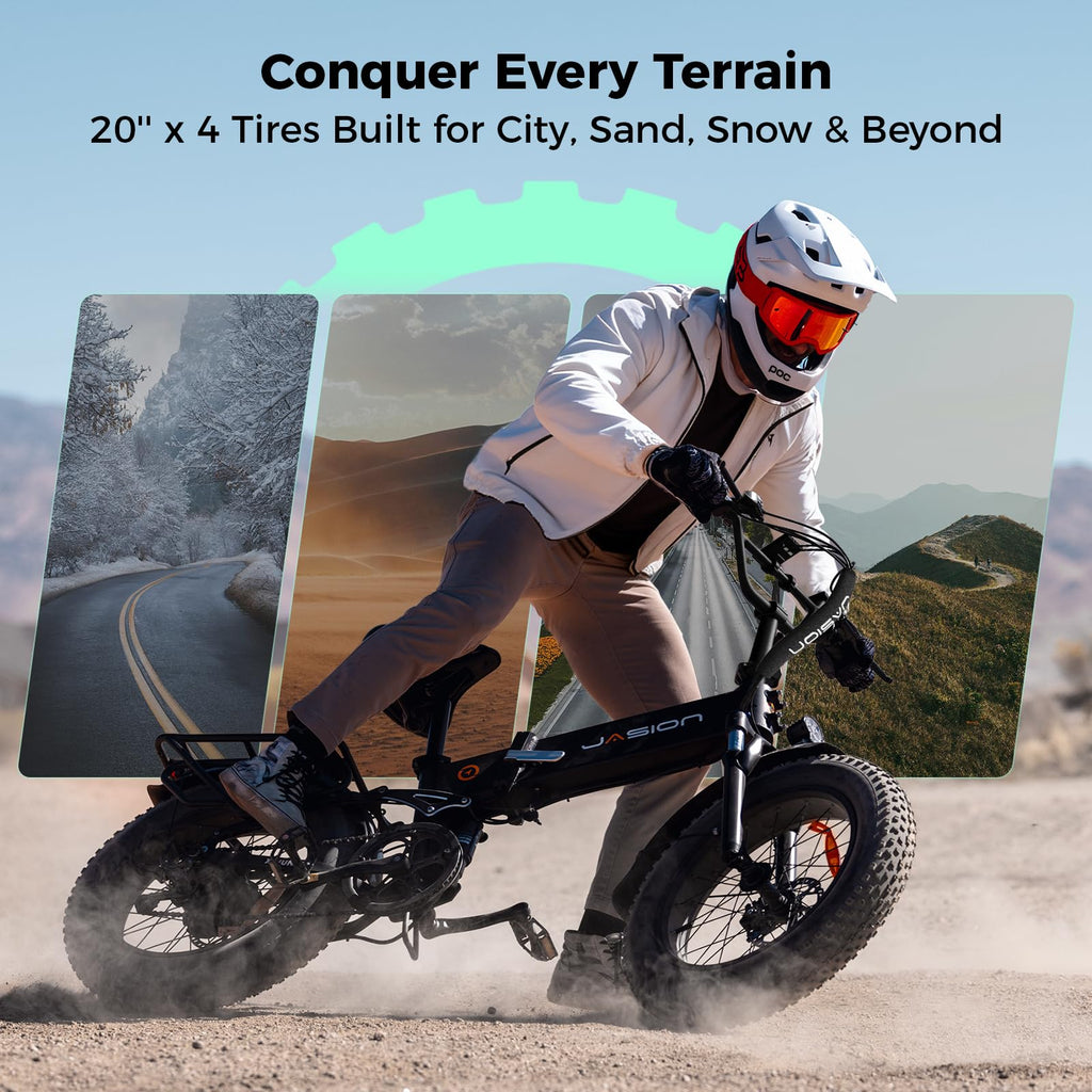1400W Peak 20'' Fat Tire Foldable Electric Bike R27244