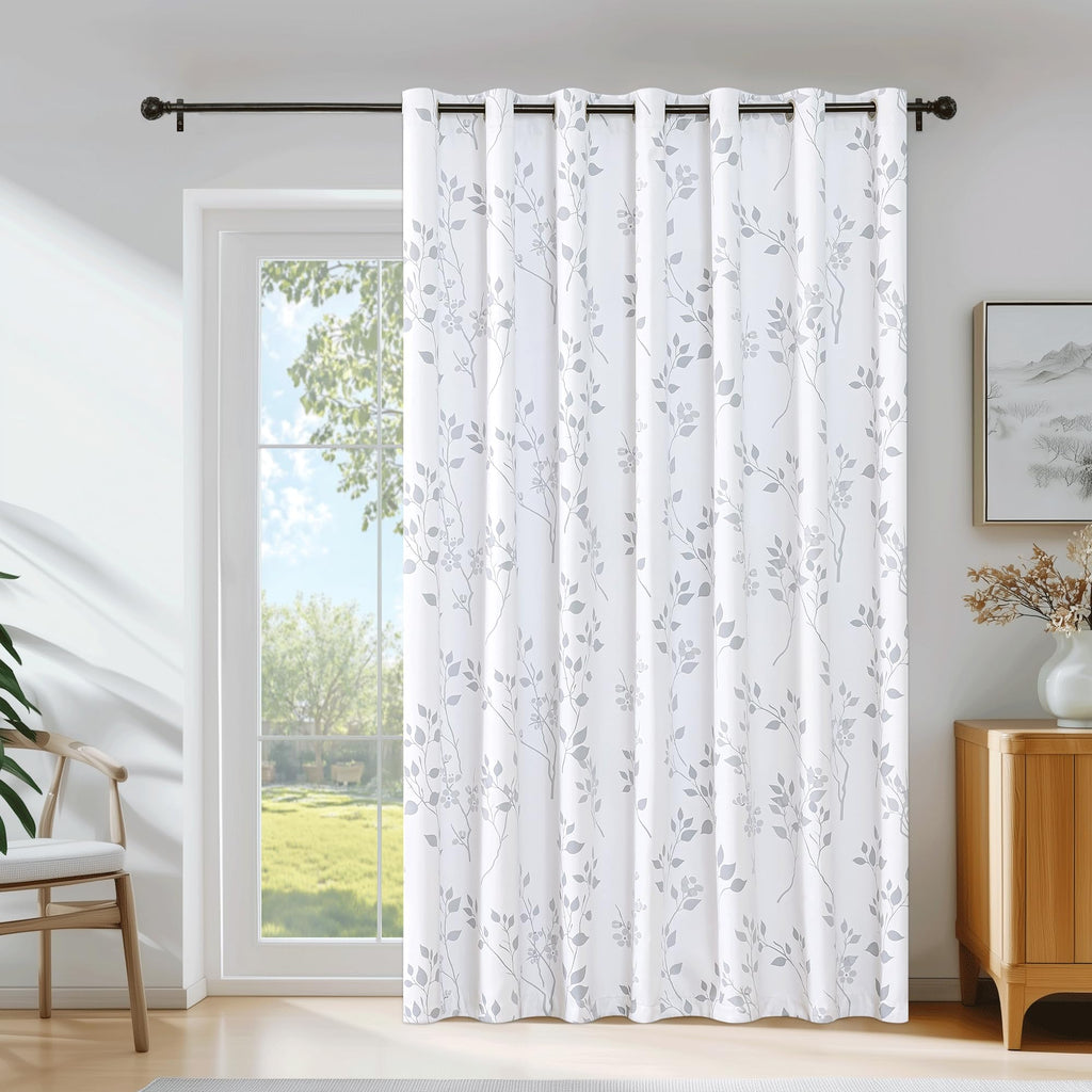 Grey White 100x84 Blackout Curtains S245