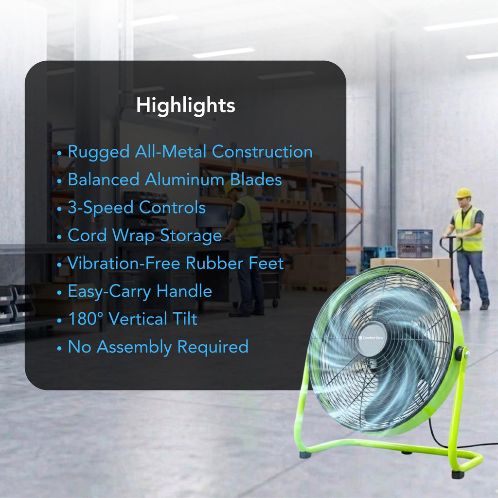 18-Inch High-Velocity Industrial Floor Fan E862279