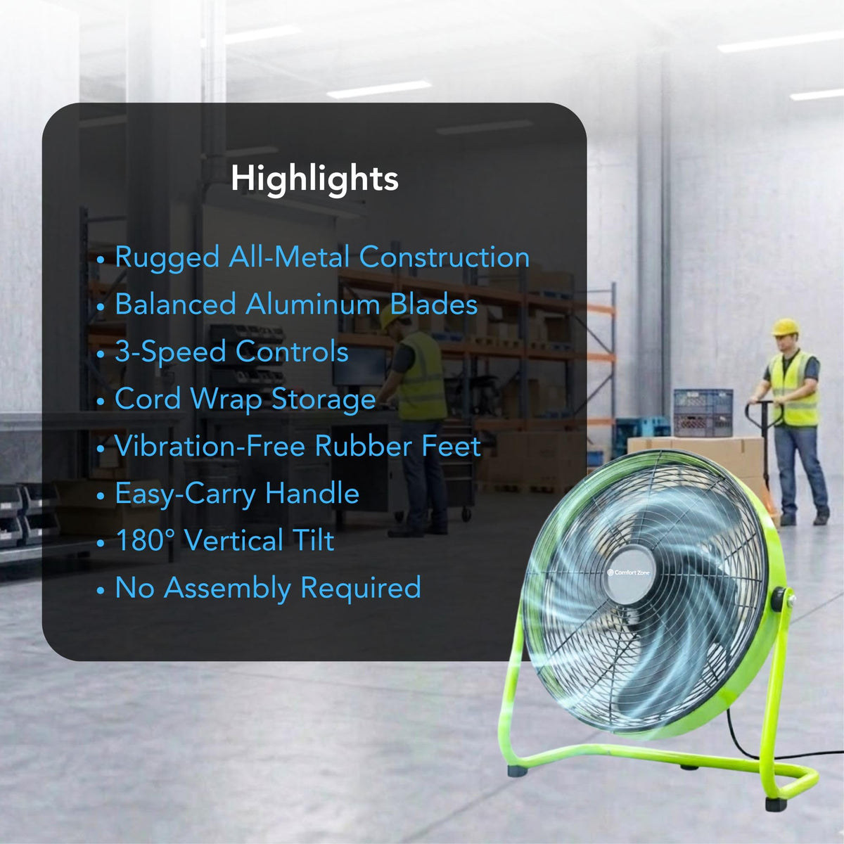 18-Inch High-Velocity Industrial Floor Fan E862279