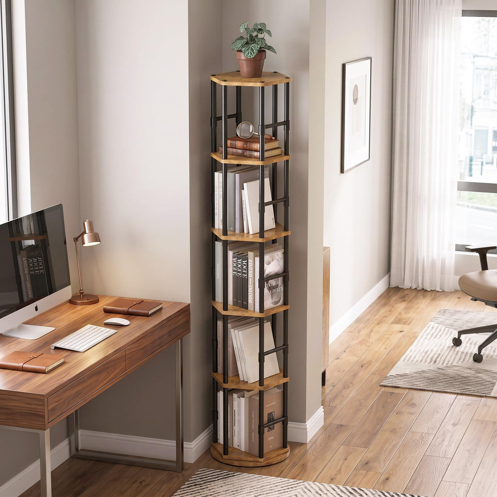 5-Tier Rotating Bookshelf Tower I282333
