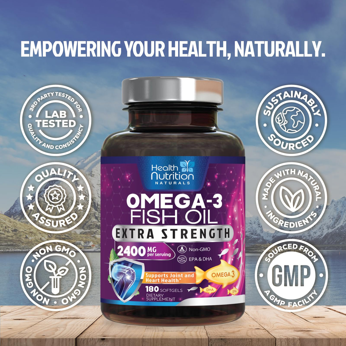 Omega 3 Fish Oil 2400mg Softgels R74200