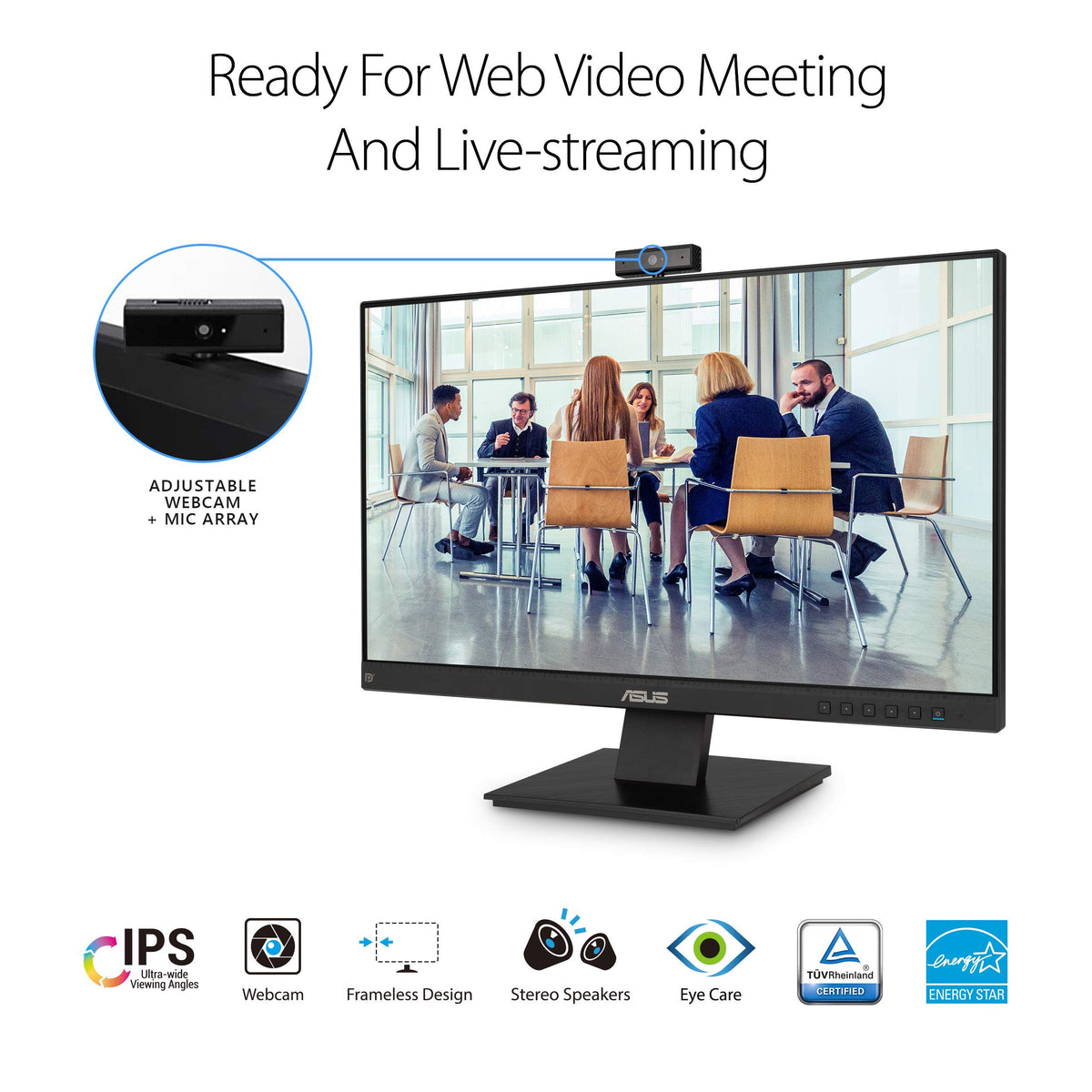 24 Inch 1080P Computer Monitor with Webcam F300