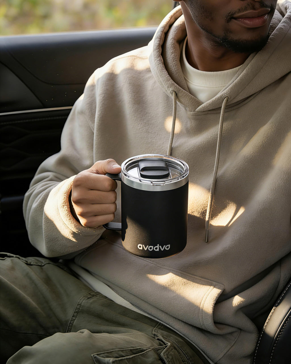 2 Pack 12oz Insulated Stainless Steel Coffee Mug with Lids O7019
