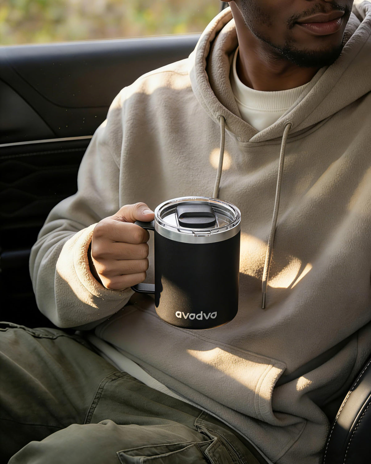 2 Pack 12oz Insulated Stainless Steel Coffee Mug with Lids O7019
