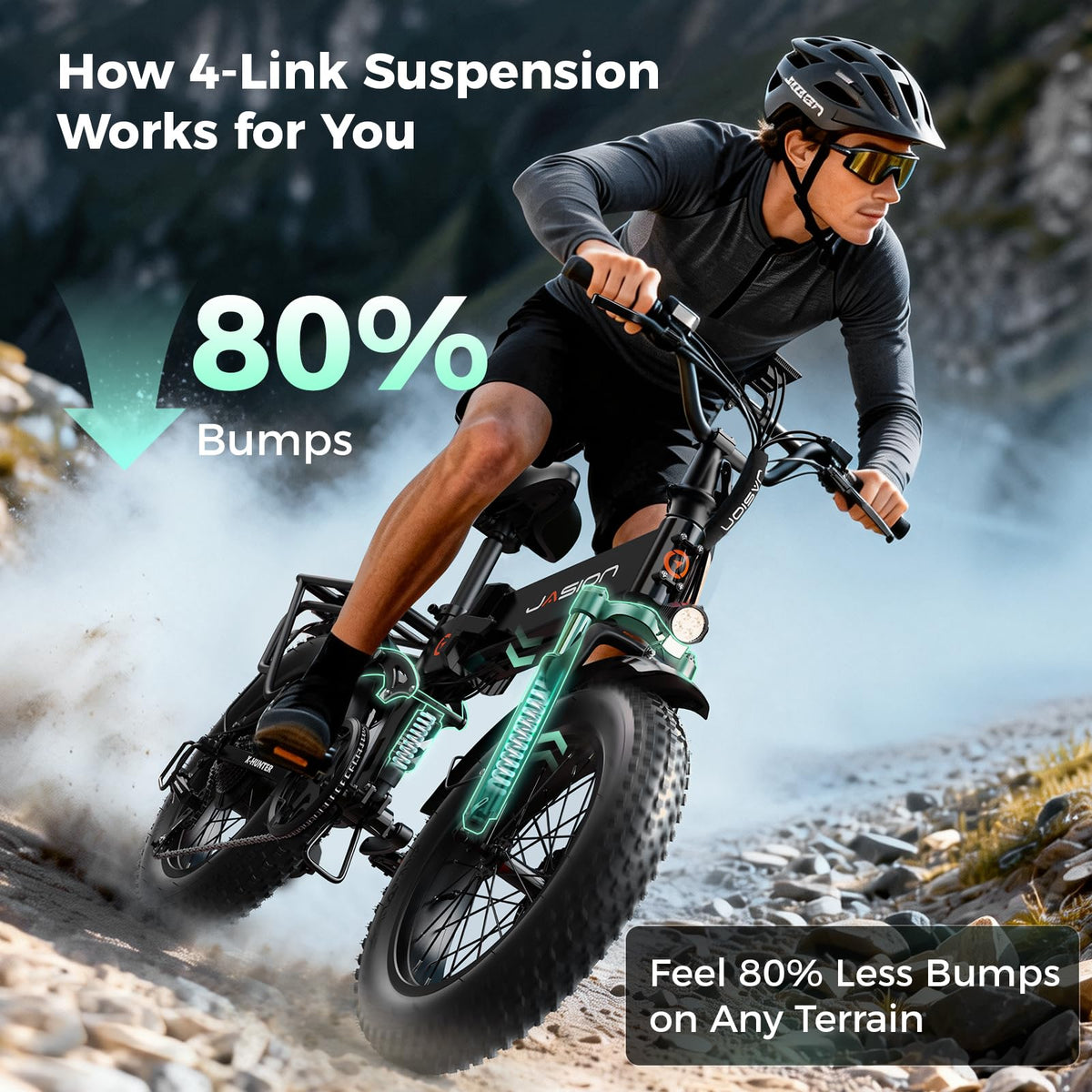 1400W Peak 20'' Fat Tire Foldable Electric Bike R27244