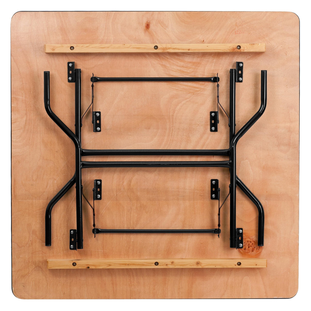 4 ft Wood Folding Square Banquet Table O701