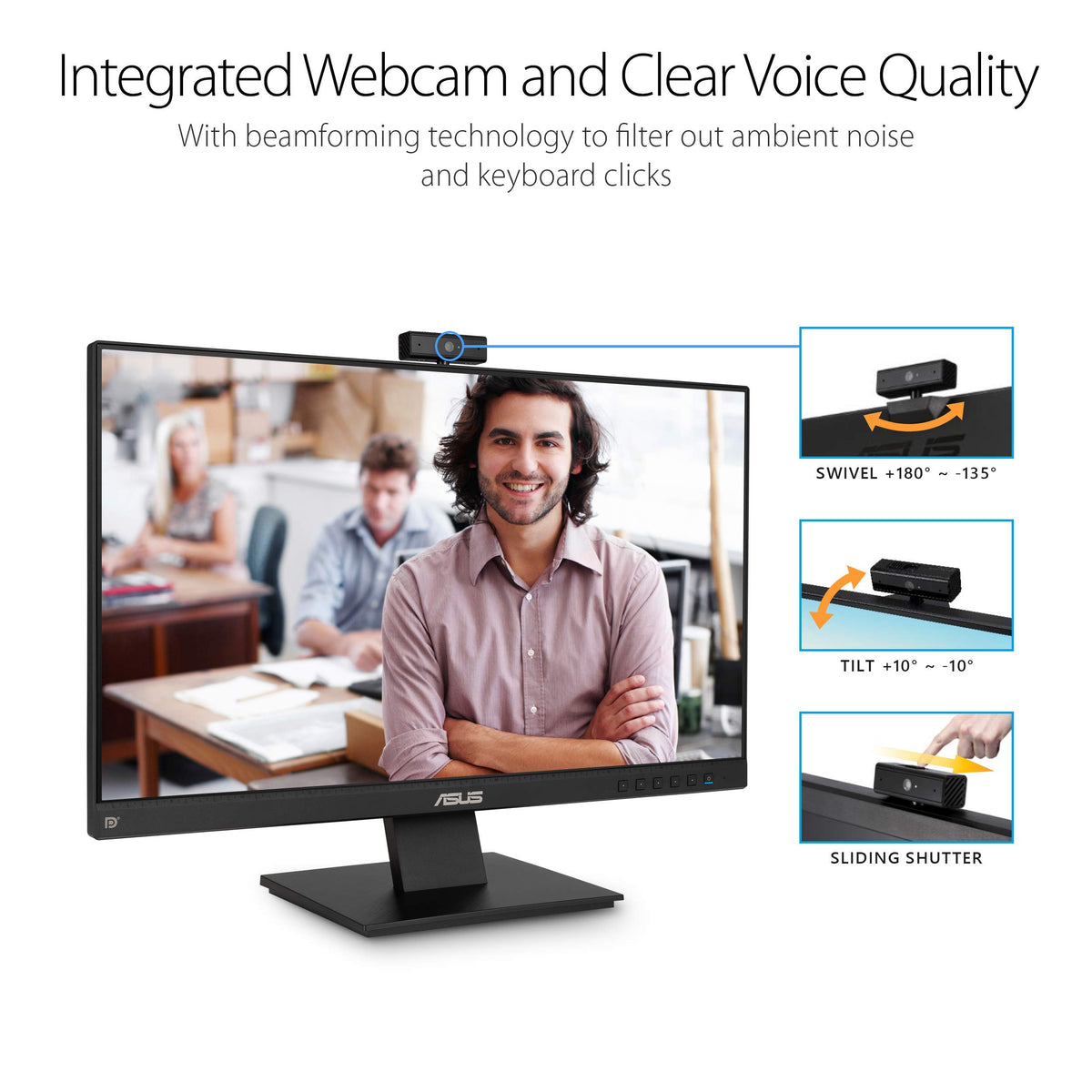 24 Inch 1080P Computer Monitor with Webcam F300