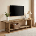 71" Solid Wood 2-Tier TV Stand L212