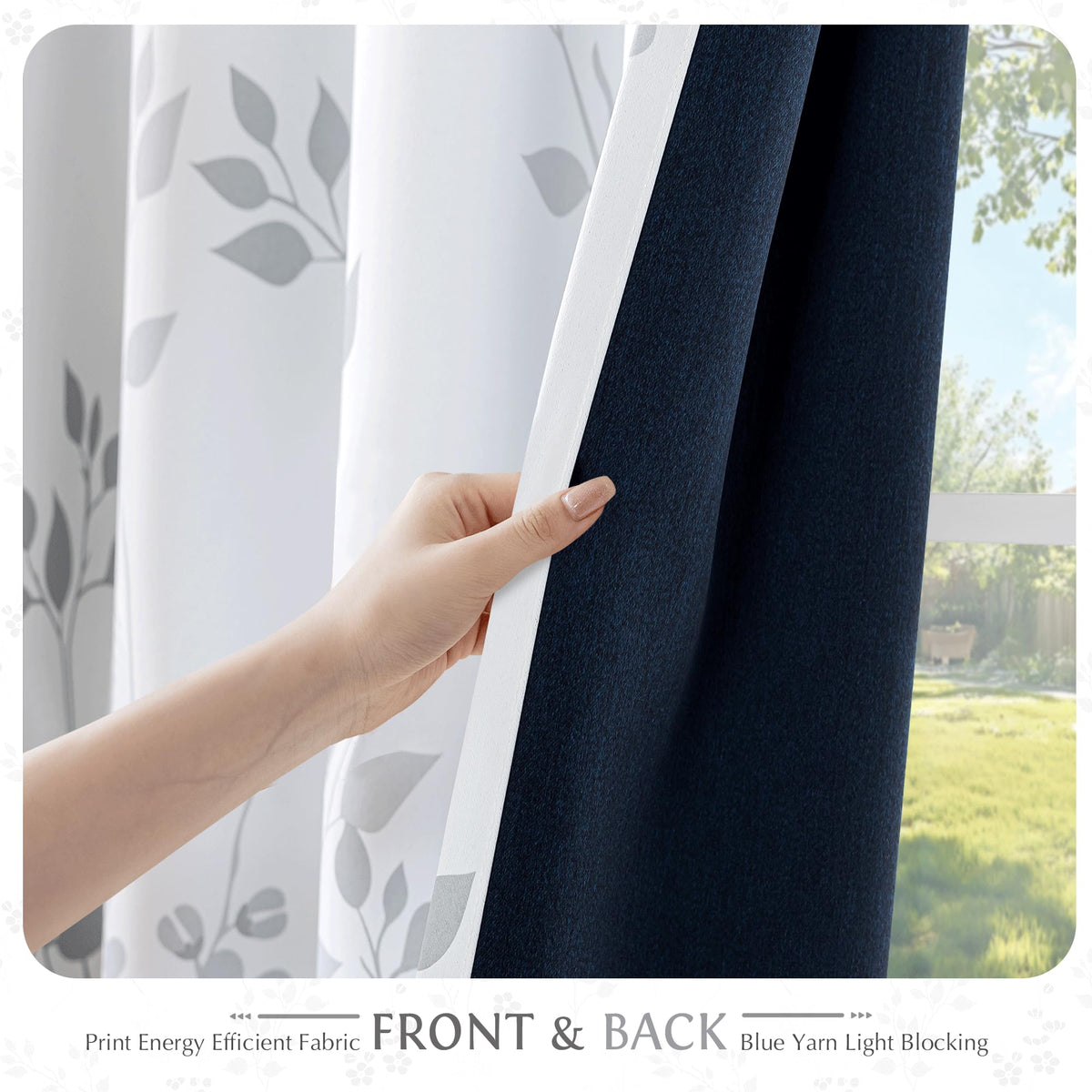 Grey White 100x84 Blackout Curtains S245