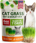 6 oz Heirloom Barley & Oat Cat Grass Seeds Q76481