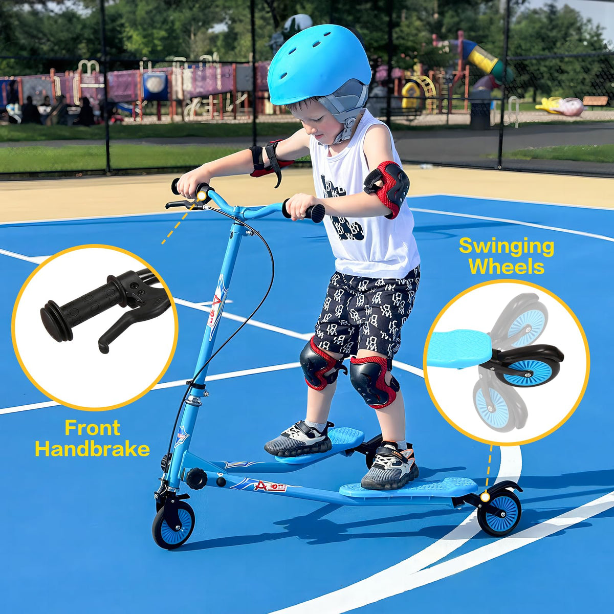 3 Wheels Drifting Scooter with Adjustable Height & Foldable H9968