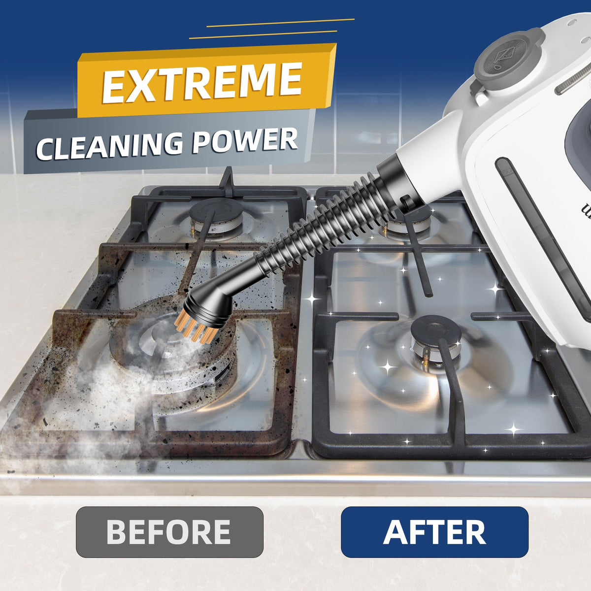 1350W Handheld Steam Cleaner with 15-Pc Accessories & 550ML Tank G320075