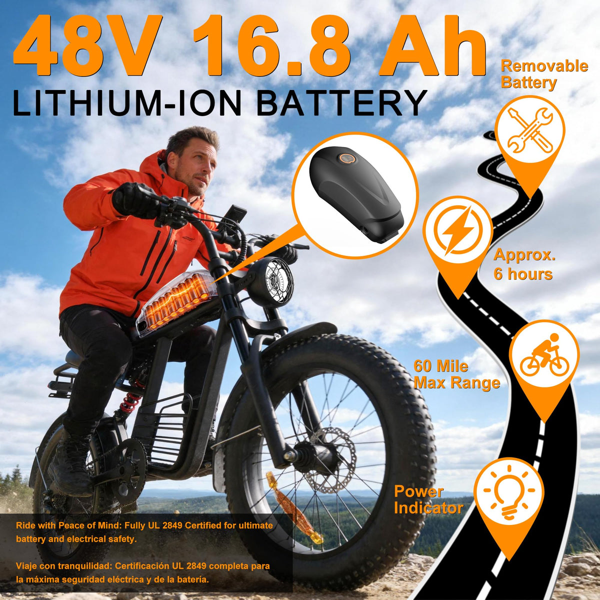1000W Peak Motor 20" Fat Tire Electric Bike F213