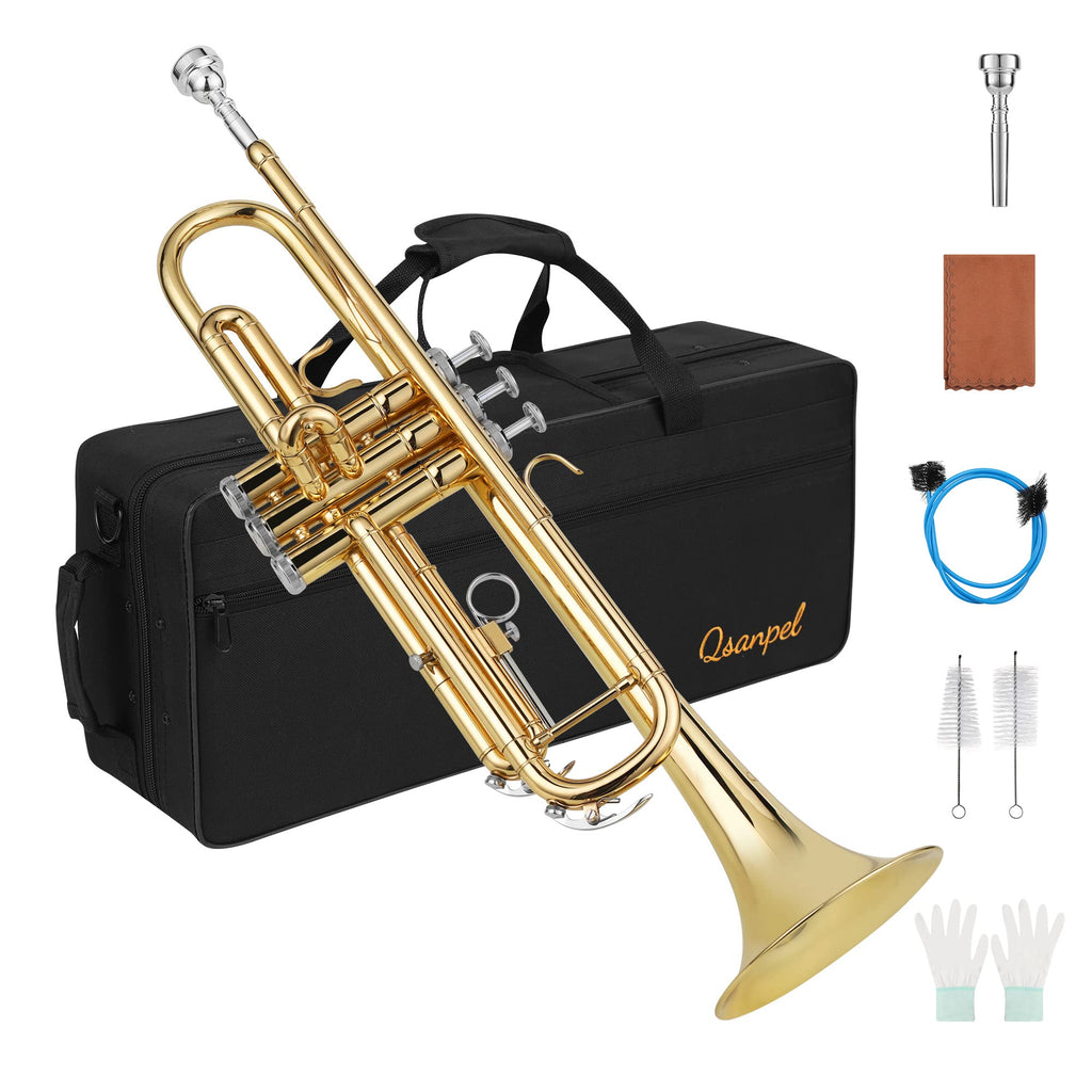 Gold Trumpet with Case, 7C Mouthpiece and Cleaning Kit B59511