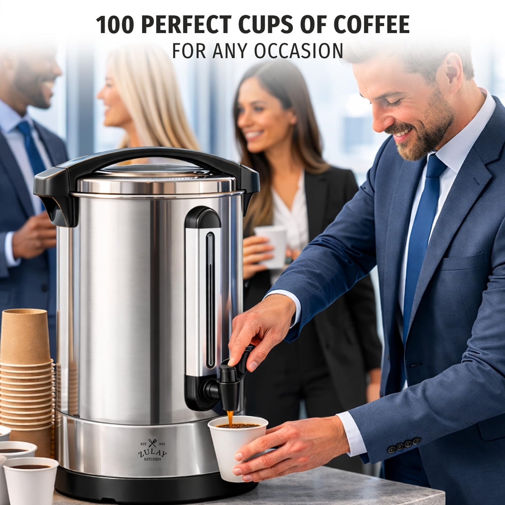 100 Cup Stainless Steel Commercial Coffee Urn W39495