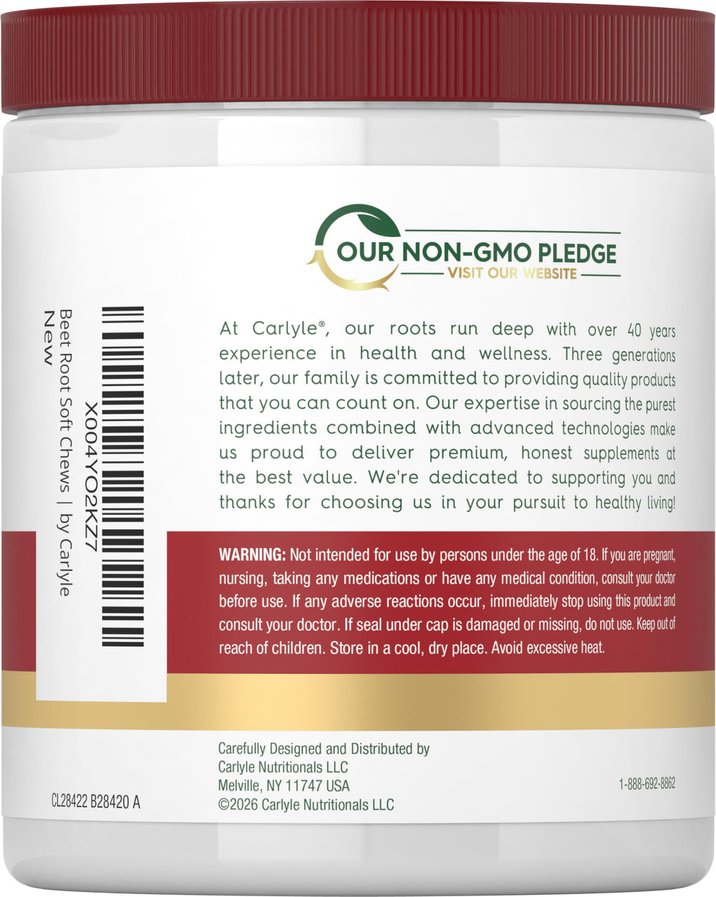 Beet Root Soft Chews 60 Count Mixed Berry Flavor I1662
