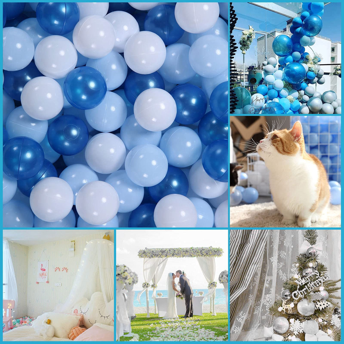 Crush Proof Non-Toxic Plastic Balls 170pcs 2.2inchs N2164