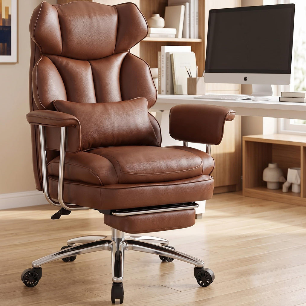 Brown Ergonomic Leather Office Chair K9566