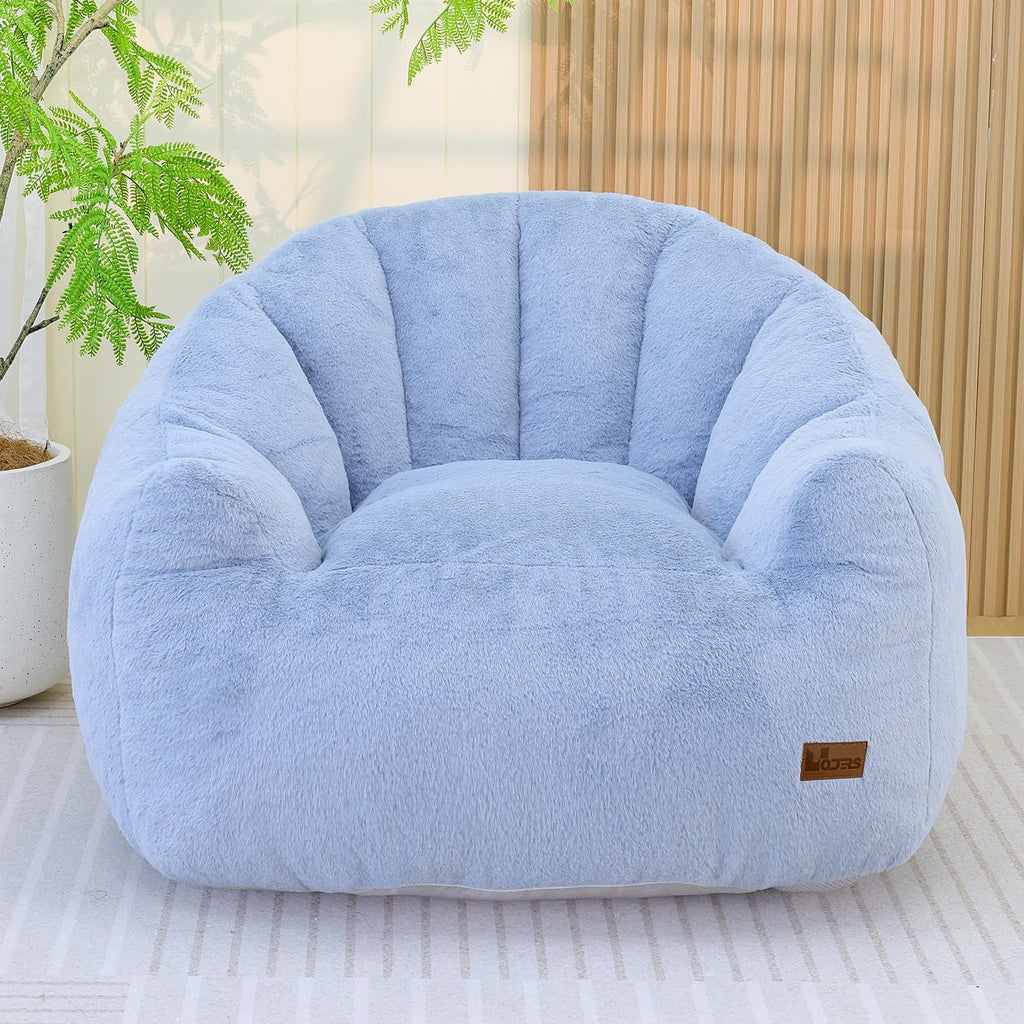Light Blue Corduroy Bean Bag Chair Z180