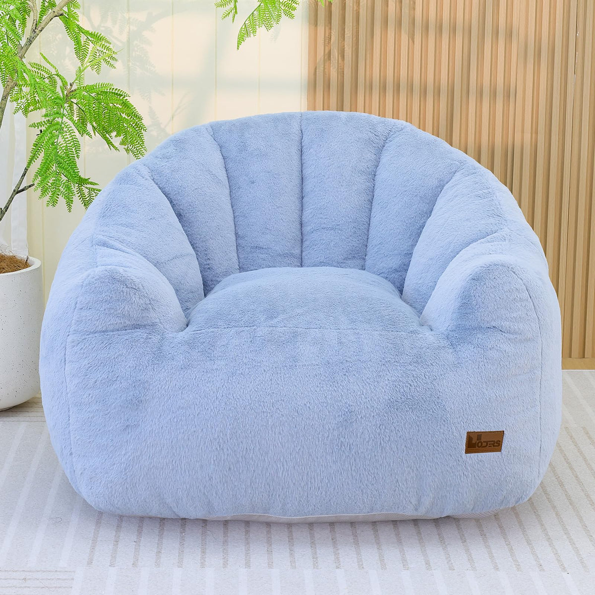 Light Blue Corduroy Bean Bag Chair Z180