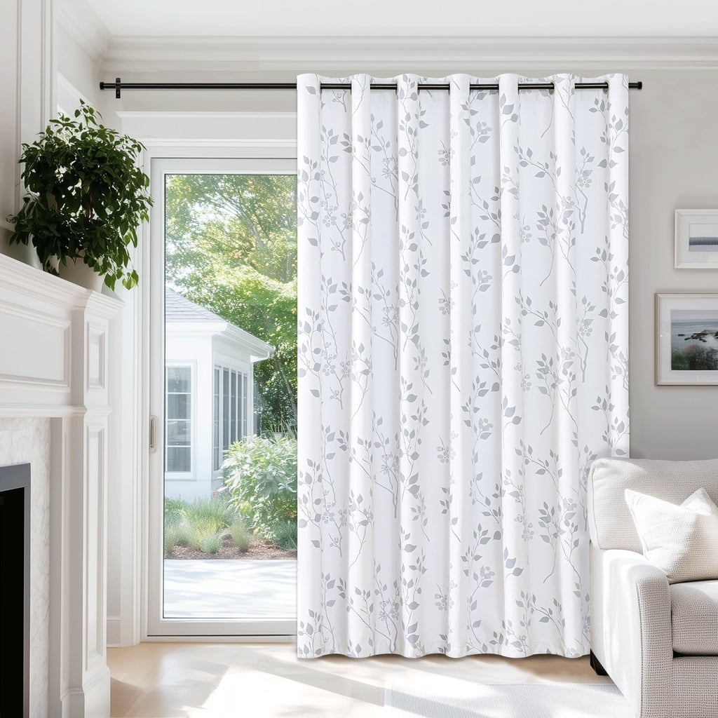 Grey White 100x84 Blackout Curtains S245