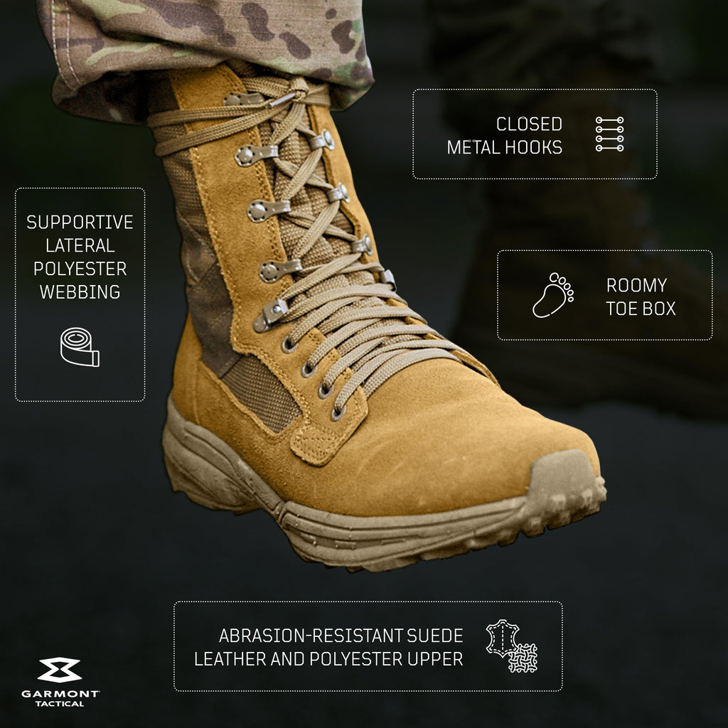 Coyote Suede Combat Boots S626