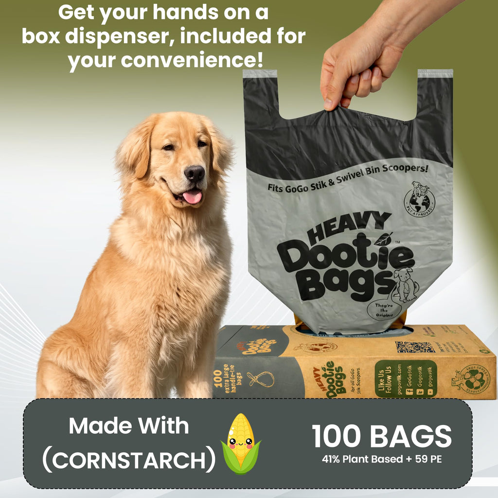 Heavy Duty Bags with EZ Tie Handles, Cornstarch, Leakproof A475