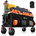 Black Foldable Beach Wagon with Big Wheels J9347