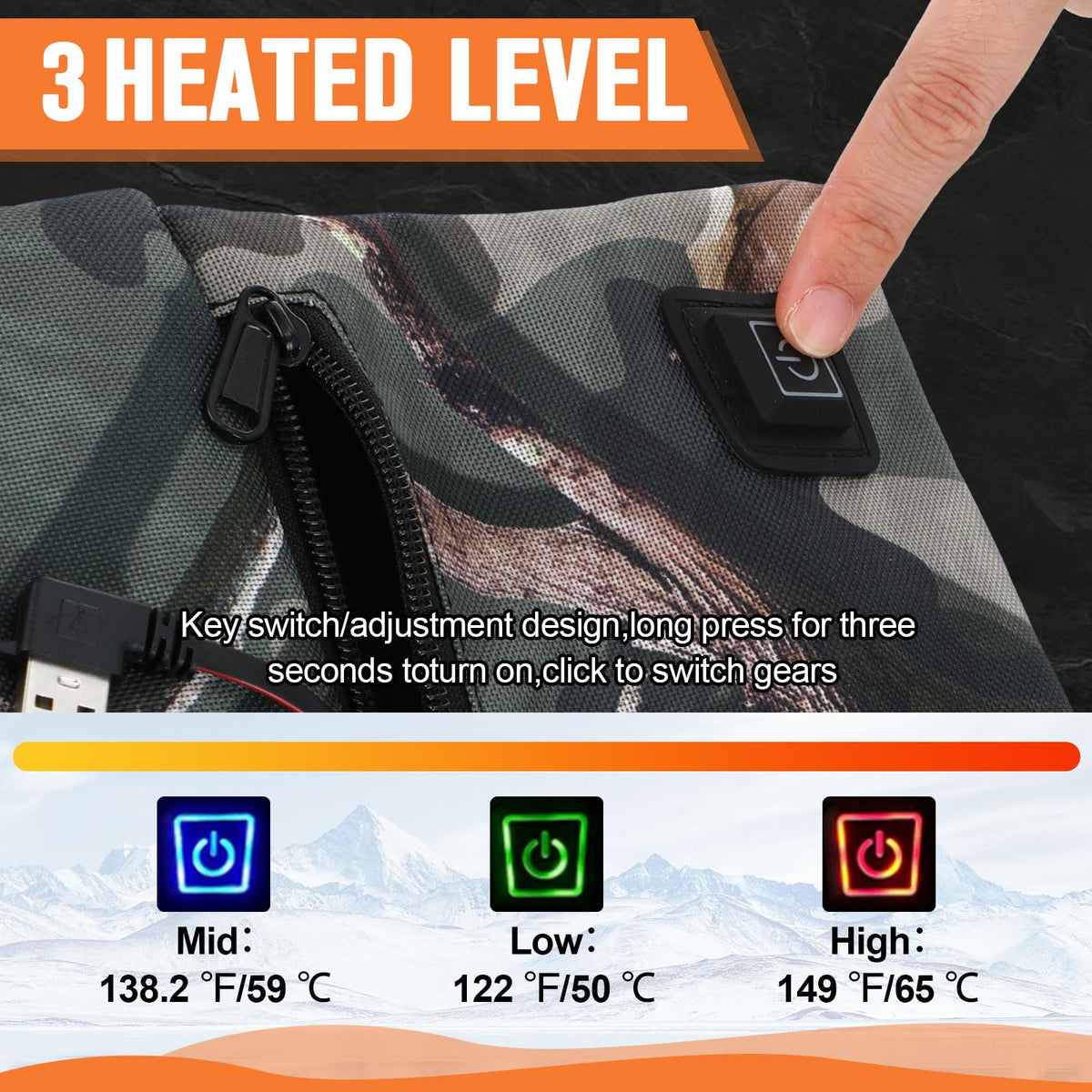 2 Pcs Heated Hunting Seat Cushion Pad D36017