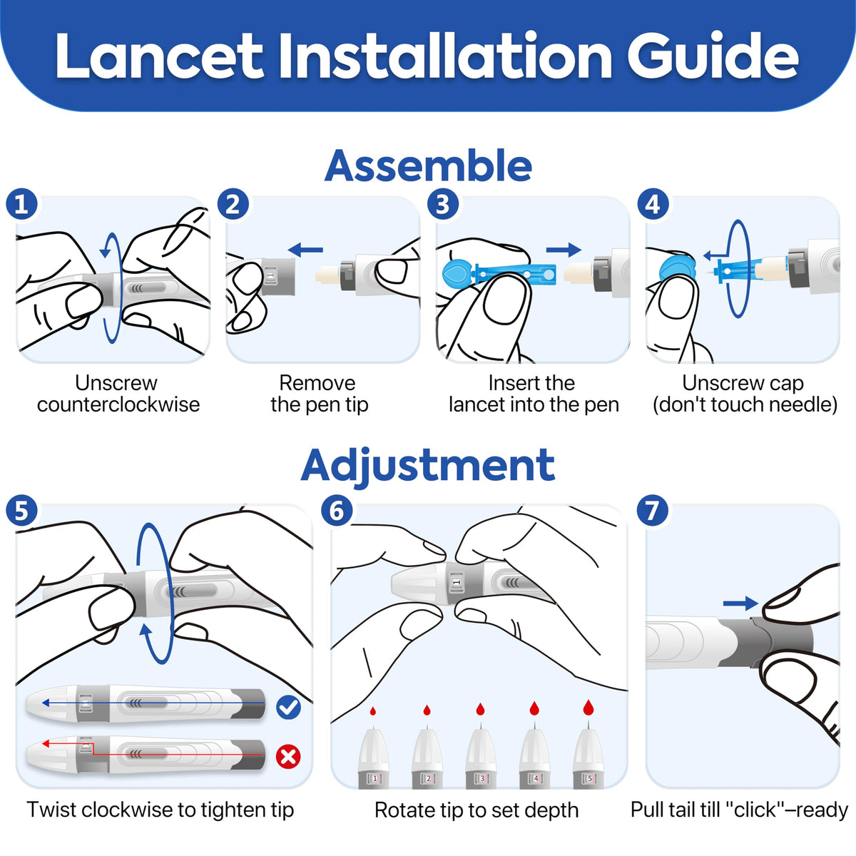 Blood Sugar Testing Kit, 100 Strips & Lancets F3043