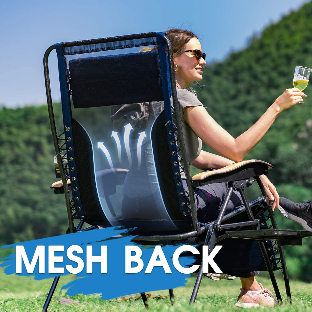 Oversized Mesh Zero Gravity Reclining Patio Chairs, 2 Pack I5719