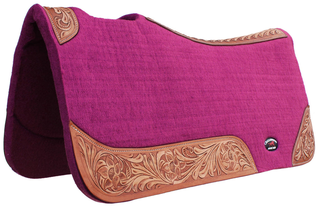 Contoured Wool Felt Moisture Wicking Saddle Pad J9922
