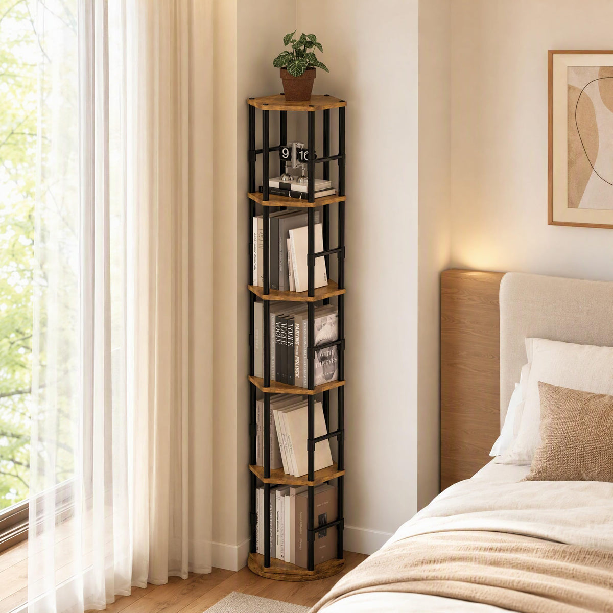 5-Tier Rotating Bookshelf Tower I282333