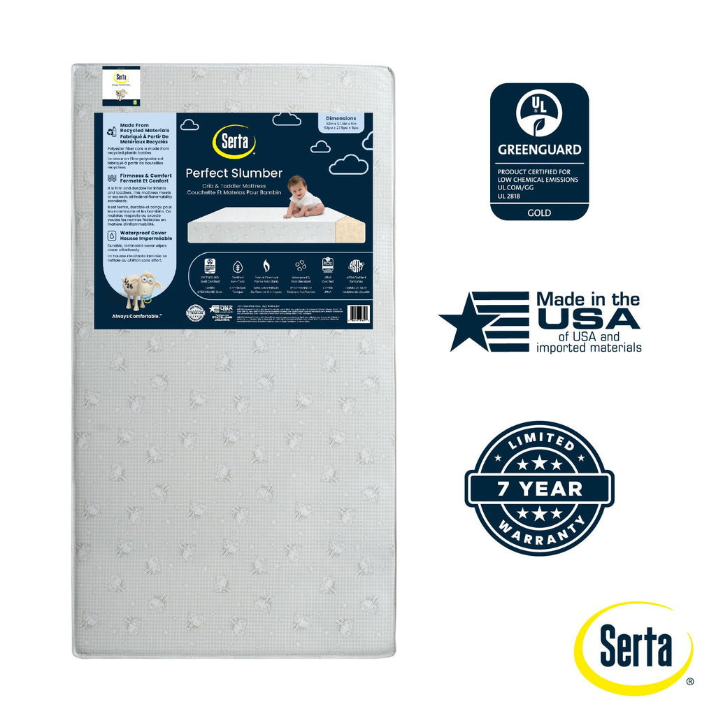 Waterproof Hypoallergenic Crib and Toddler Mattress S385101
