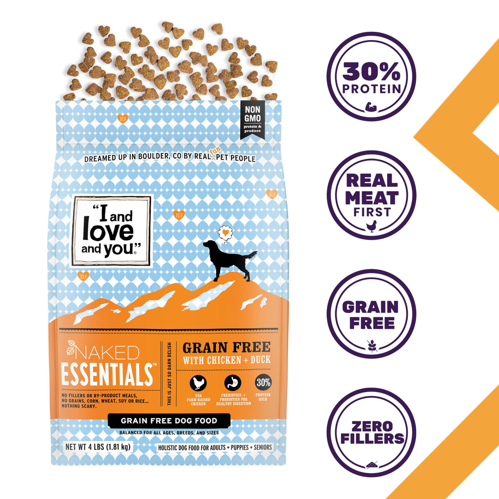 Chicken Duck Dry Dog Food 4lb Bag A715349