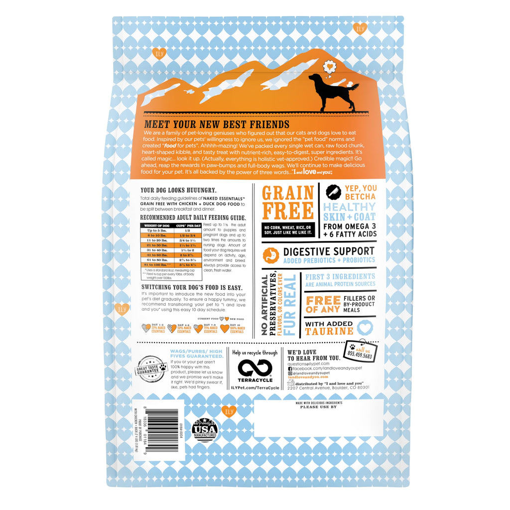 Chicken Duck Dry Dog Food 4lb Bag A715349