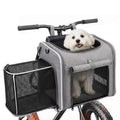 Foldable Expandable Pet Carrier Backpack for Bicycle Handlebar, Gray E592