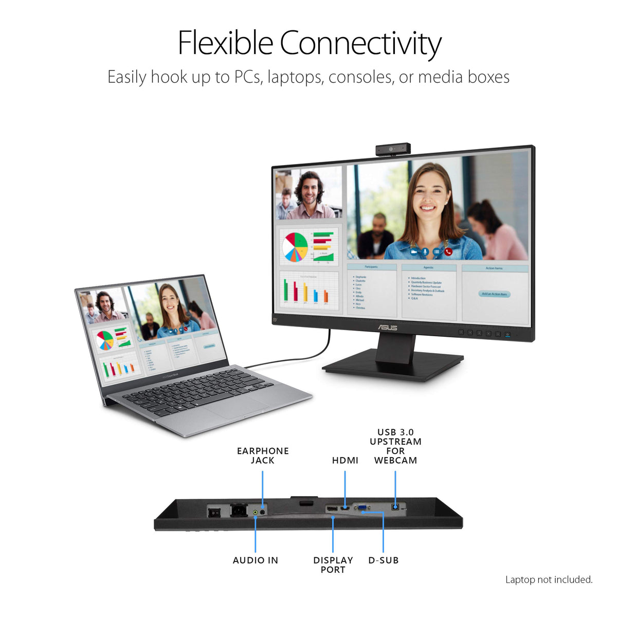 24 Inch 1080P Computer Monitor with Webcam F300