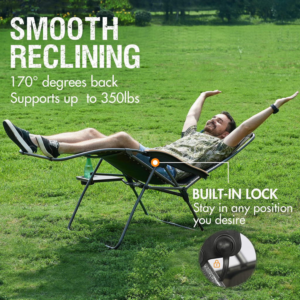 Oversized Mesh Zero Gravity Reclining Patio Chairs, 2 Pack I5719