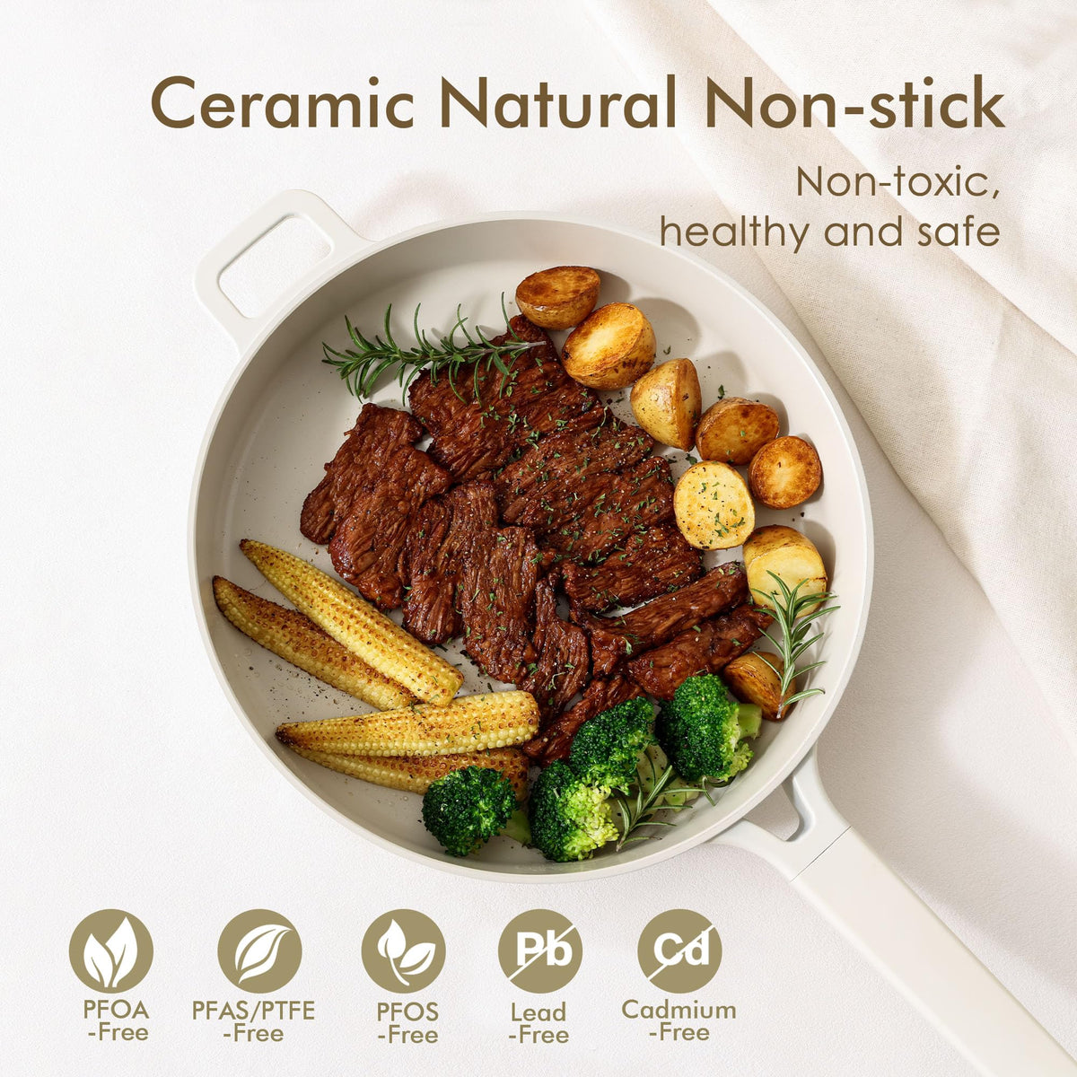 14 Pc Non Stick Ceramic Cookware Set U604543