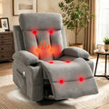 Grey Swivel Rocker Recliner with Massage and Heating G4625